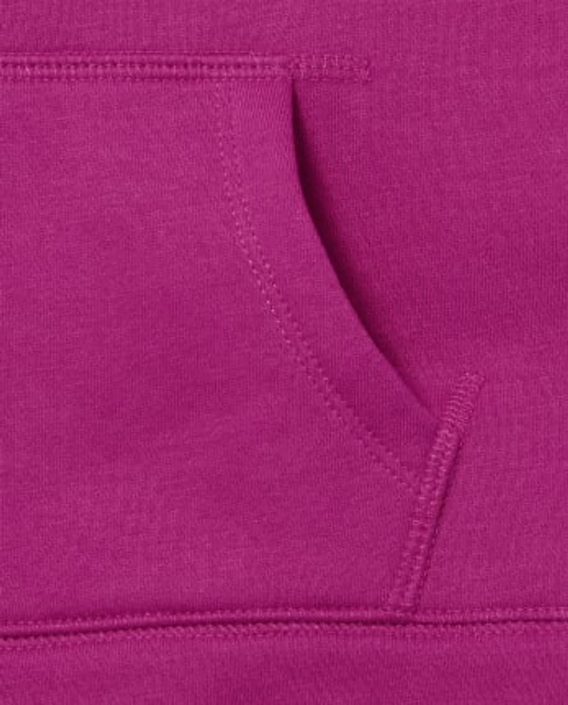 Girls Fleece Zip Up Hoodie