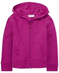 Girls Fleece Zip Up Hoodie