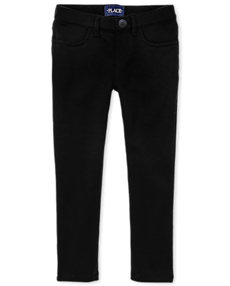 Jeggings à enfiler en tricot Ponte pour filles - Taille Plus