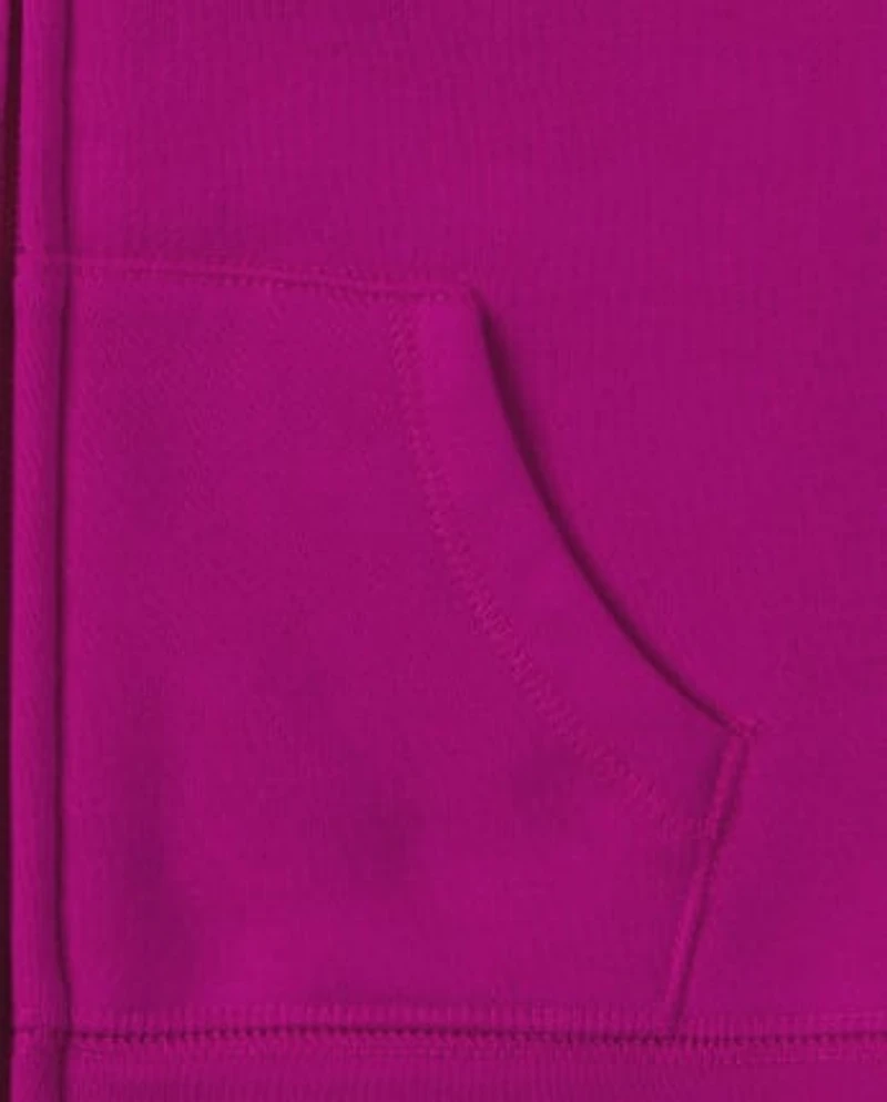 Toddler Girls Fleece Zip Up Hoodie