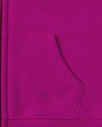 Toddler Girls Fleece Zip Up Hoodie