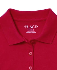 Girls Uniform Soft Stretch Pique Polo -Pack