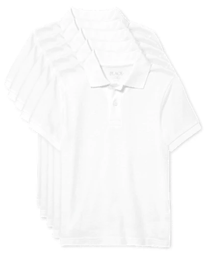 Kids Uniform Soft Pique Polo 5-Pack