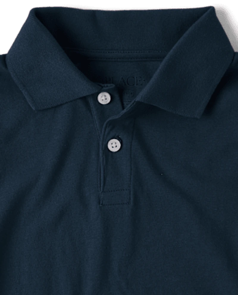 Boys Uniform Soft Jersey Polo - Husky