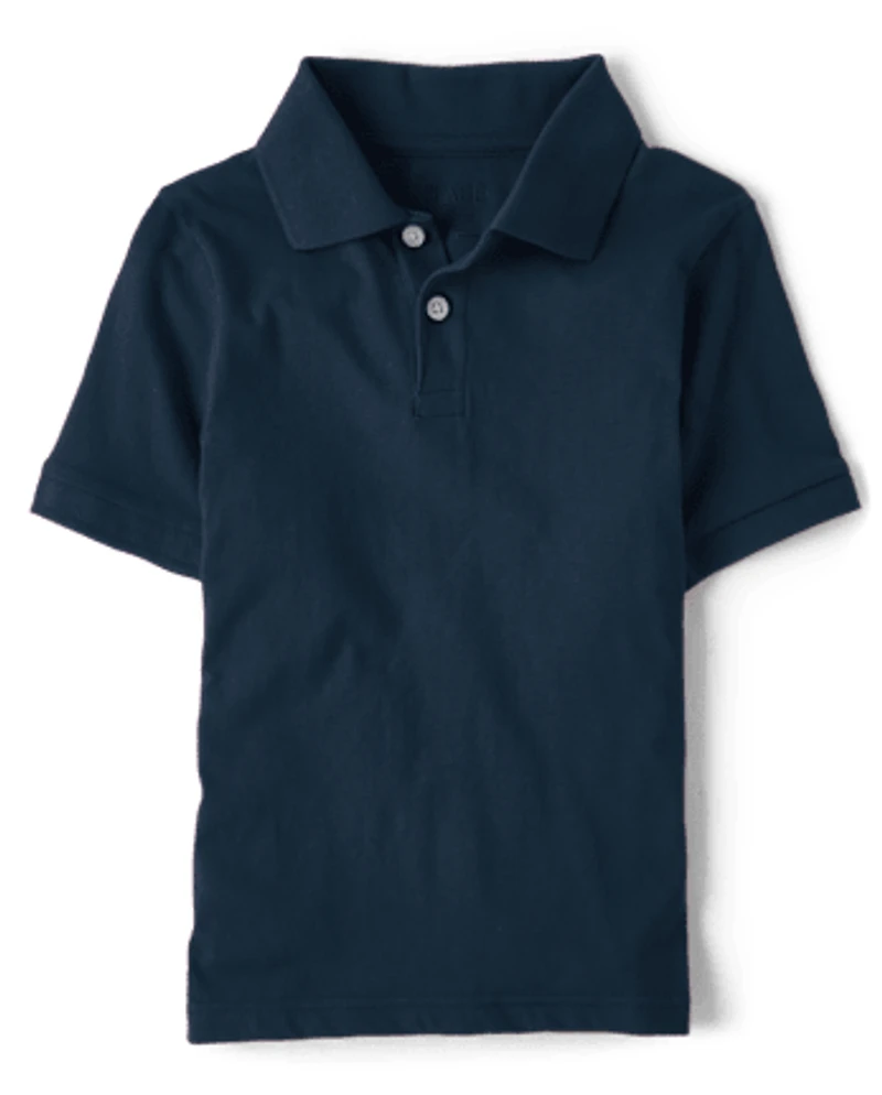 Boys Uniform Soft Jersey Polo - Husky