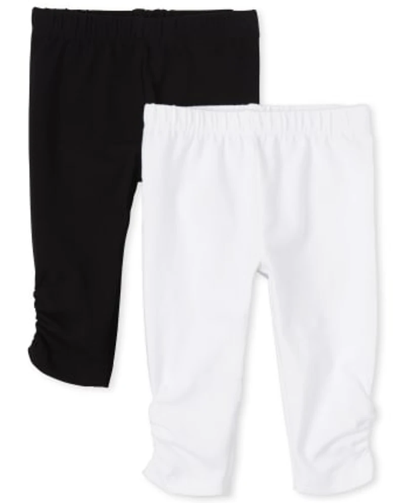 Lot de 2 leggings bébé fille