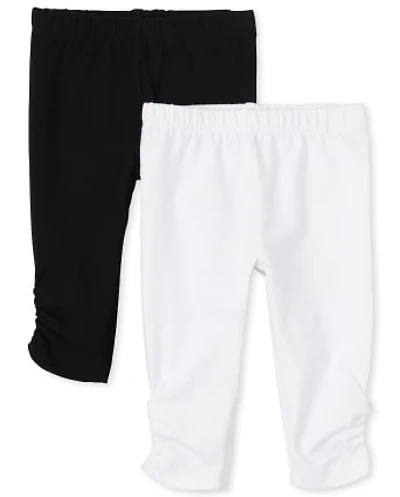 Lot de 2 leggings bébé fille