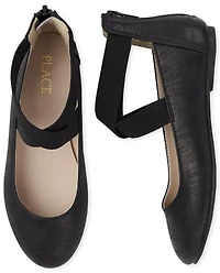 Girls Cross Strap Ballet Flats