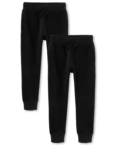 Kids Fleece Jogger Pants 2-Pack