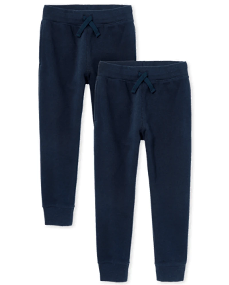Kids Fleece Jogger Pants 2-Pack