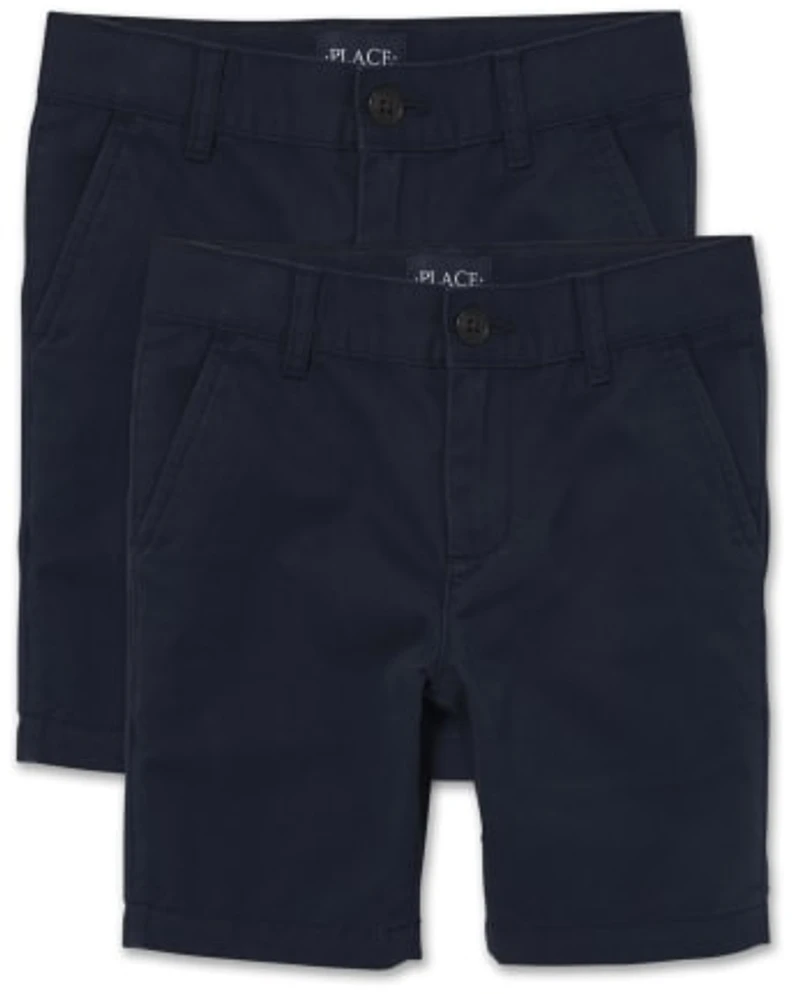 Boys Uniform Stretch Chino Shorts -Pack