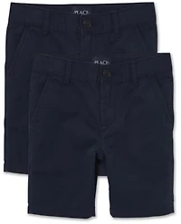 Boys Uniform Stretch Chino Shorts -Pack