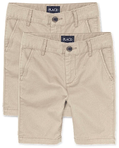 Boys Uniform Stretch Chino Shorts -Pack