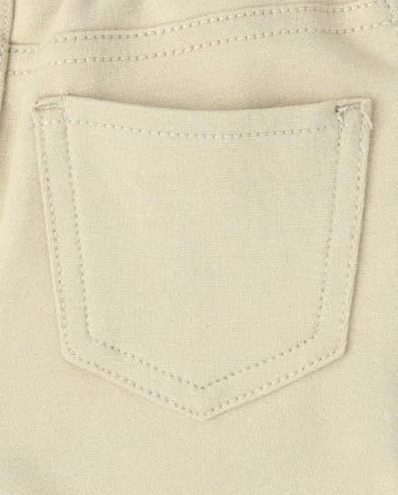 Toddler Girls Uniform Ponte Knit Pull On Jeggings -Pack