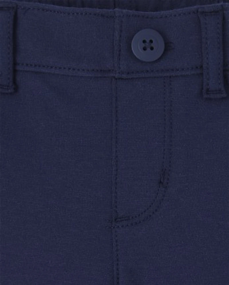 Toddler Girls Uniform Ponte Knit Pull On Jeggings 2-Pack