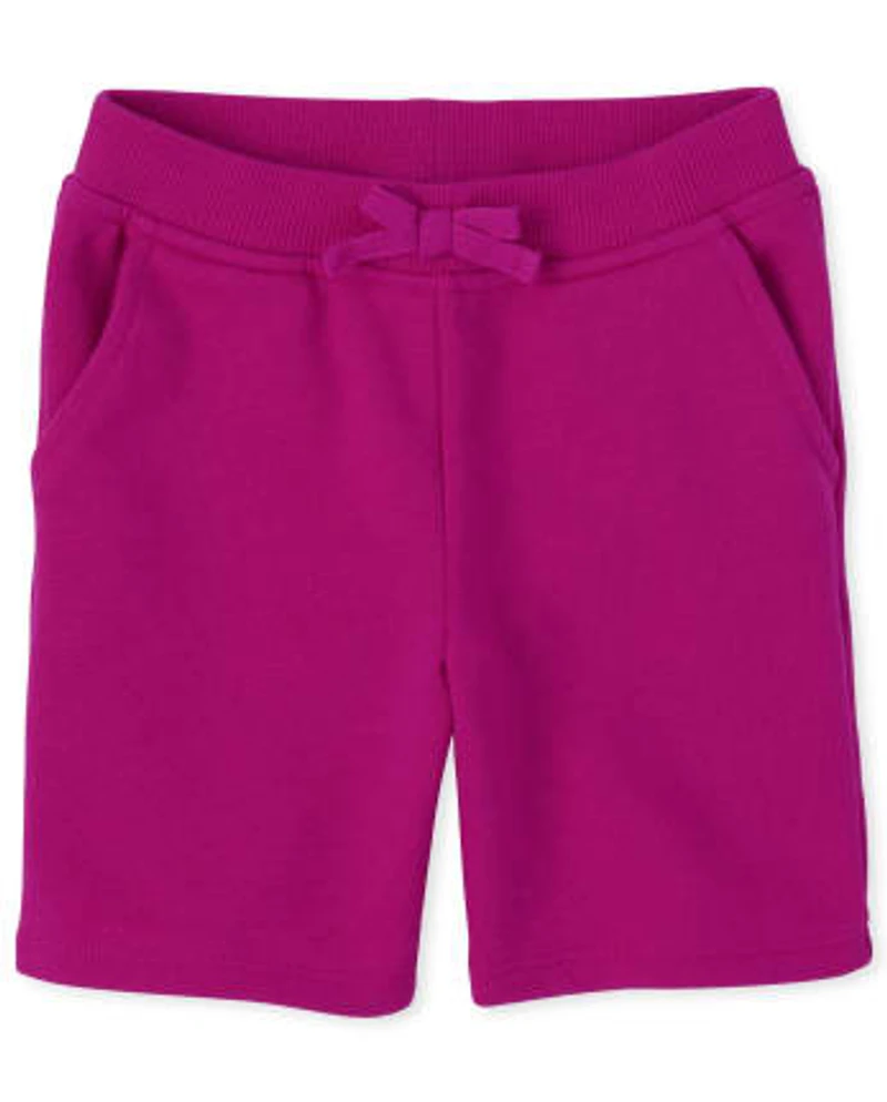 Short d'uniforme Active French Terry pour toute-petite fille