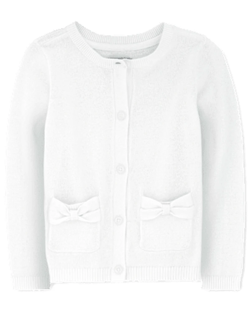 Toddler Girls Bow Cardigan