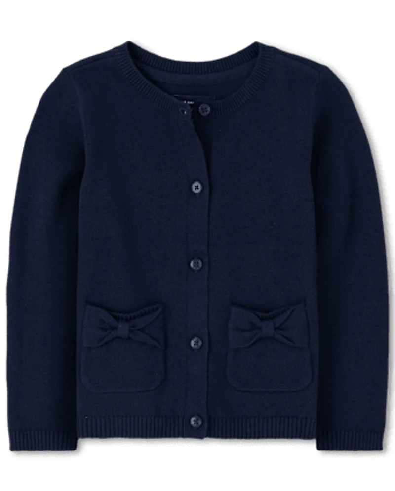 Toddler Girls Bow Cardigan