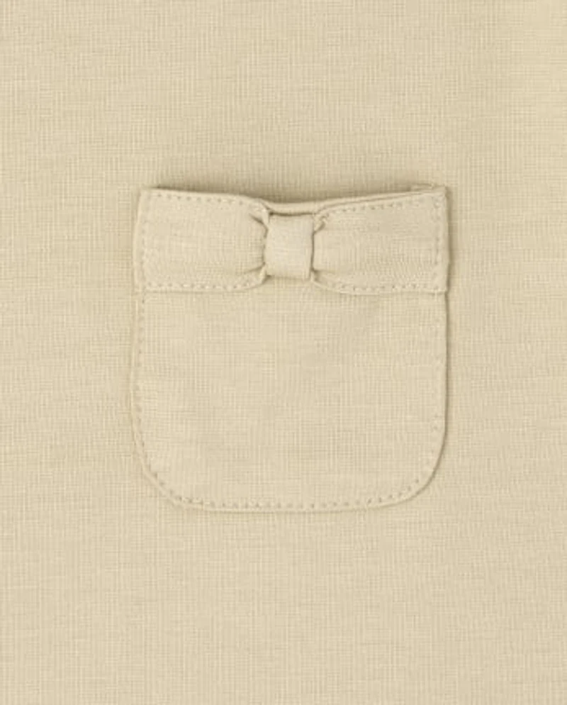 Toddler Girls Bow Ponte Knit Dress