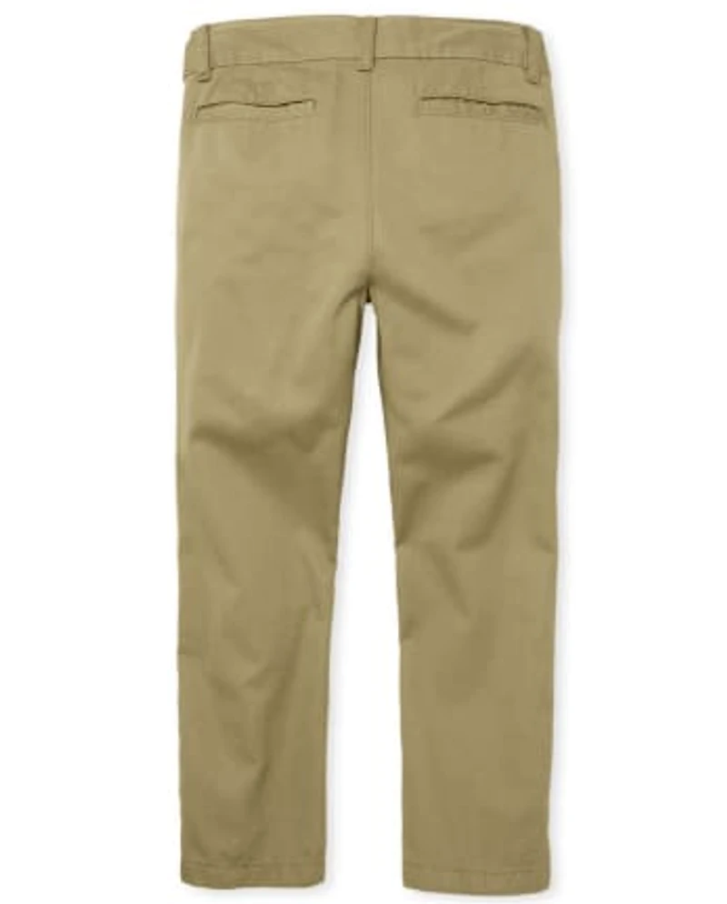 Boys Uniform Skinny Chino Pants 2-Pack