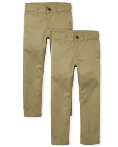 Boys Uniform Skinny Chino Pants 2-Pack