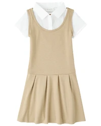 Girls Uniform Ponte Knit 2 1 Dress