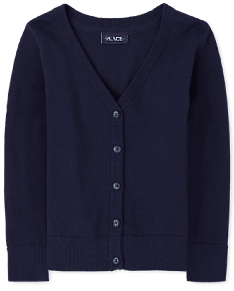 Girls V-Neck Cardigan