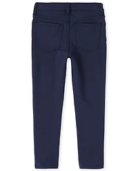 Girls Uniform Ponte Knit Pull On Jeggings 2-Pack