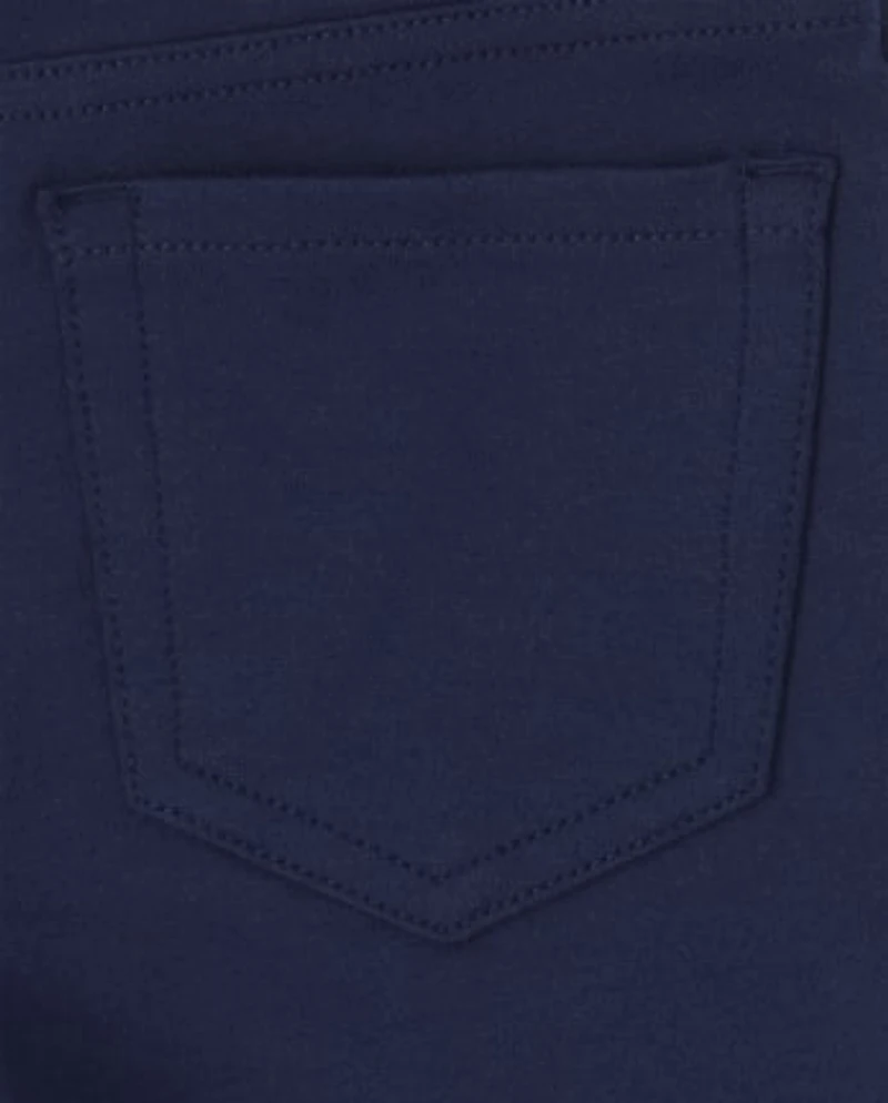 Girls Uniform Ponte Knit Pull On Jeggings 2-Pack