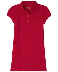 Girls Uniform Polo Shift Dress