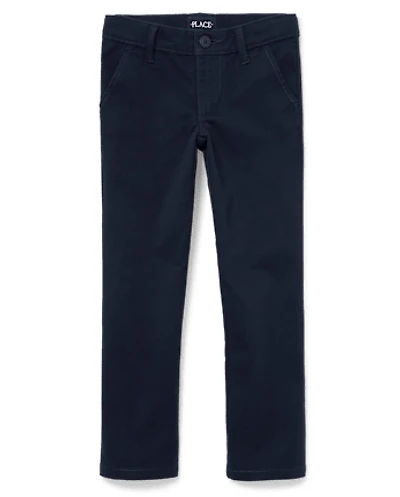 Girls Uniform Stain And Wrinkle Resistant Stretch Skinny Chino Pants