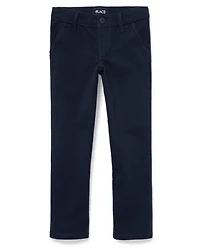 Girls Uniform Stain And Wrinkle Resistant Stretch Skinny Chino Pants
