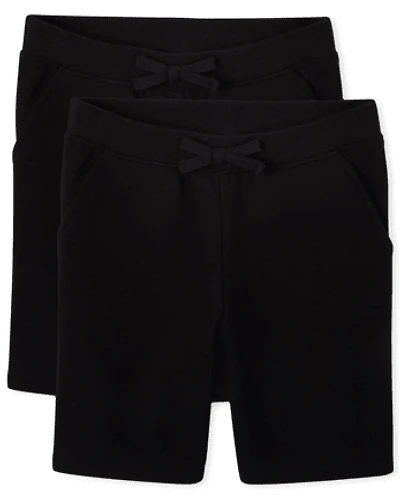 Girls French Terry Shorts 2-Pack