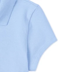 Girls Uniform Soft Stretch Pique Polo 2-Pack