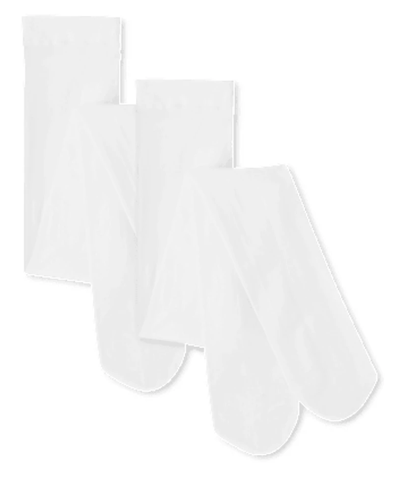 Girls Microfiber Tights 2-Pack