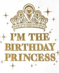 Girls Mommy And Me Foil Birthday Princess Graphic Tee