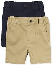 Baby And Toddler Boys Uniform Chino Shorts -Pack