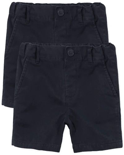 Baby And Toddler Boys Uniform Chino Shorts -Pack