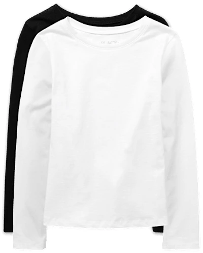 Lot de 2 t-shirts superposés base pour filles