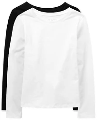 Lot de 2 t-shirts superposés base pour filles