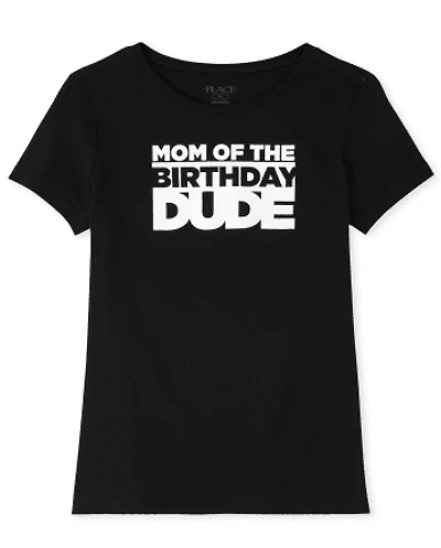 Womens Matching Family Birthday Graphic Tee