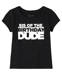 Baby And Toddler Girls Matching Family Birthday Graphic Tee