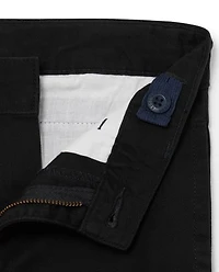 Boys Uniform Stretch Straight Chino Pants