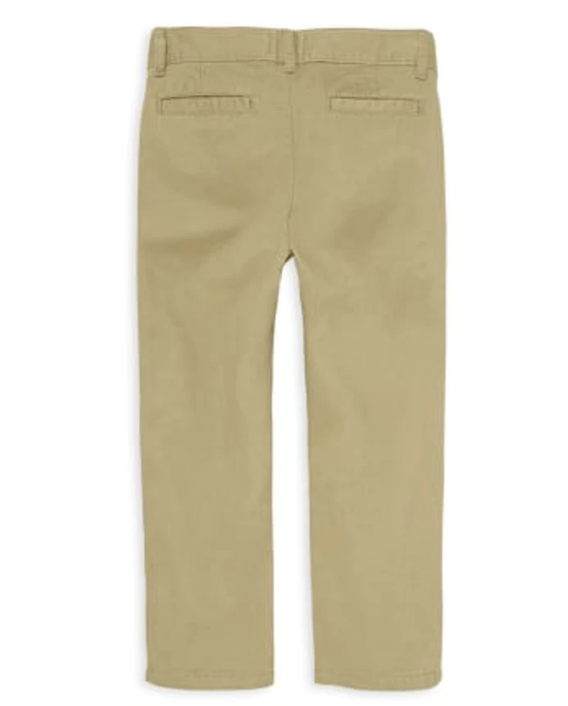 Boys Uniform Stretch Straight Chino Pants