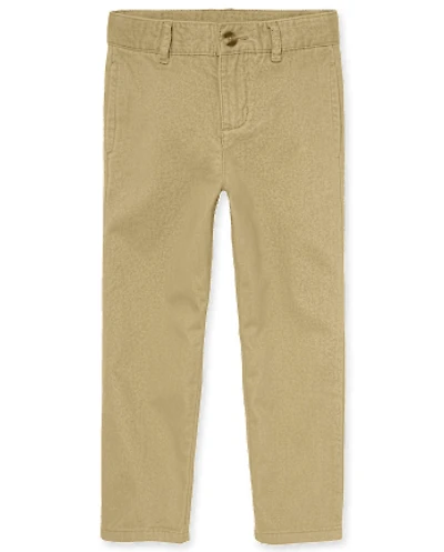 Boys Uniform Stretch Straight Chino Pants