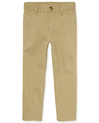 Boys Uniform Stretch Straight Chino Pants