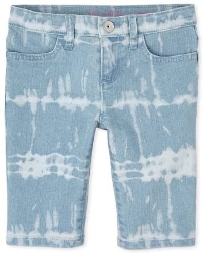 Girls Tie Dye Denim Skimmer Shorts