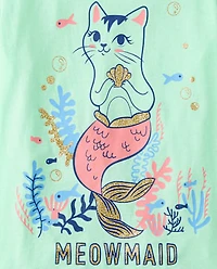Girls Meowmaid Graphic Tee