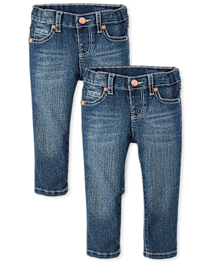 Lot de jeans skinny basiques pour bébé et toute-petite fille