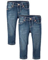 Lot de jeans skinny basiques pour bébé et toute-petite fille